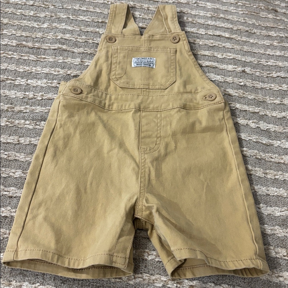 Levi’s Kids Tan Shorts Overalls Size 24m - Picture 15 of 15